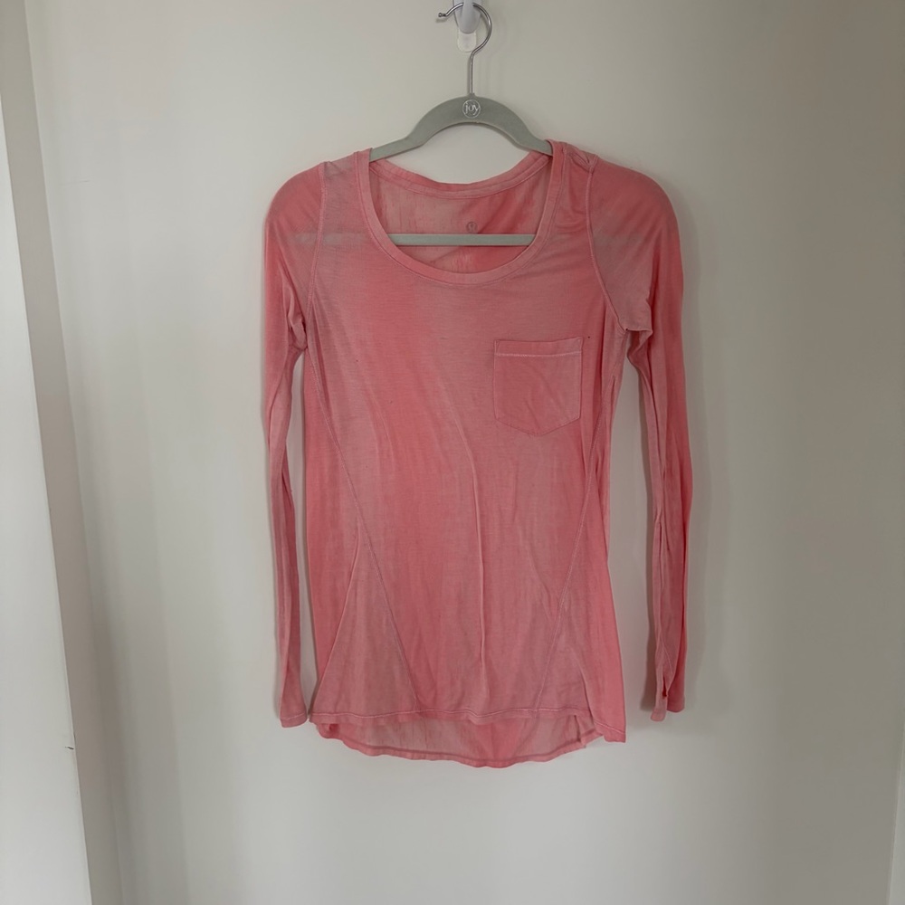 lululemon athletica Light Pink Long Sleeve Tee